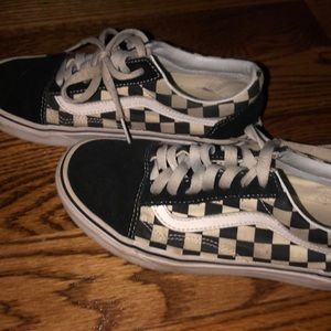 Needgoneasap checkered old skool vans